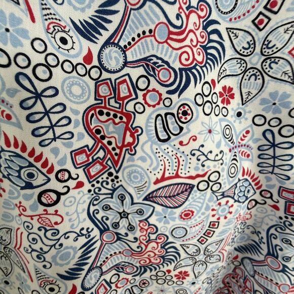 Tailorbyed Men’s Casual Button Down Long Sleeve Shirt Paisley Red White‎ Blue XL - Picture 6 of 8